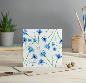 Cornflower greeting card